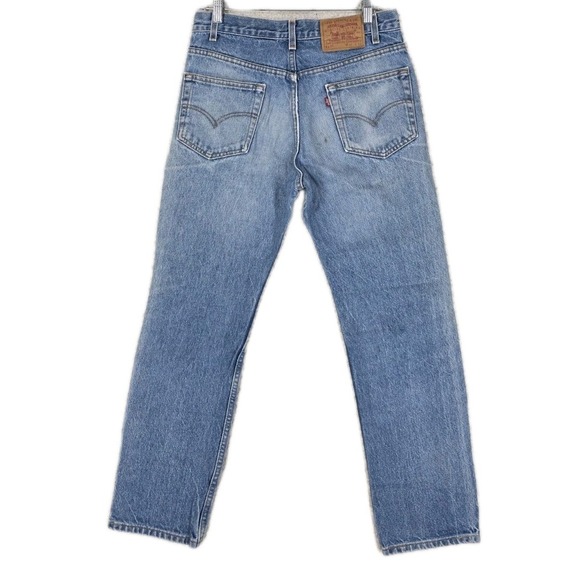 Vtg Levis 517 Blue Jeans Boot Cut Men 31x30 Distressed Zip Up Mexico (30.5x28.5) - Picture 14 of 14